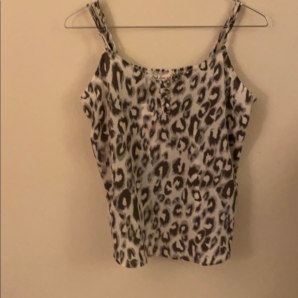 y2k flowy leopard print tank